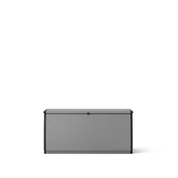 Malle résine SPACEO, 308 litres, gris, l.120 x P.54 x H.57 cm