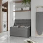 Malle résine SPACEO, 308 litres, gris, l.120 x P.54 x H.57 cm