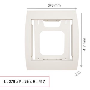 Cadre encastrement pour boite aux lettres H.41.7 x l.37.8 x P.35.9cm RENZ, blanc