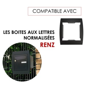 Cadre pour boite aux lettres H.41.7 x l.37.8 x P.35.9 cm RENZ, noir