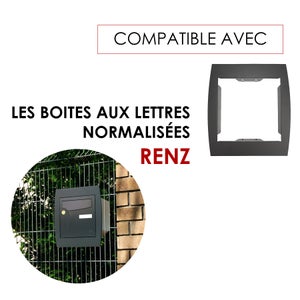 Cadre pour boite aux lettres H.41.7 x l.37.8 x P.35.9 cm RENZ, gris