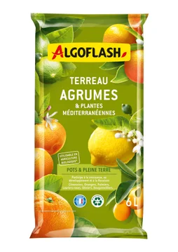 Terreau pour agrumes et plantes méditerranéennes, ALGOFLASH 6 litres