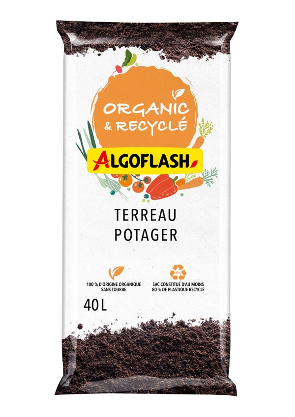 Terreau de potager sans tourbe 40 l ALGOFLASH