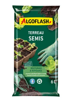 Terreau semis pour bouturage et repiquage ALGOFLASH 6L