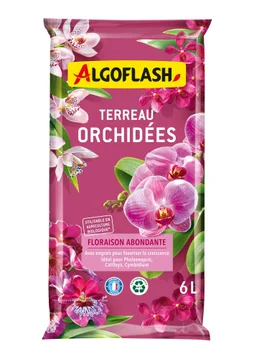 Terreau pour orchidée, ALGOFLASH, 6 litres