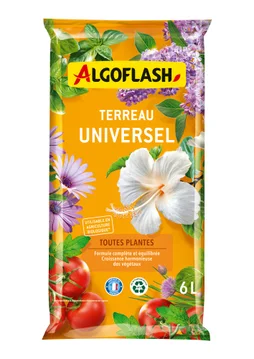 Terreau universel, ALGOFLASH, 6 litres