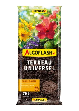 Terreau universel avec tourbes de Sphaigne + argile, 70 litres