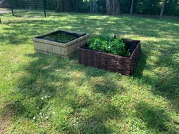 Carre potager bambou L. 100 x L. 100 x H. 30 cm