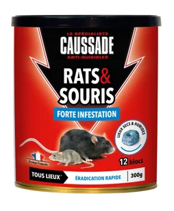 Pâte antirats et souris CAUSSADE, lot de 300