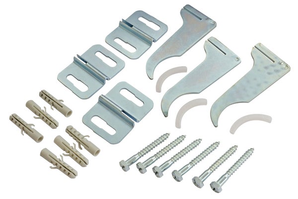 Jeu de 3 fixations pour radiateur aluminium