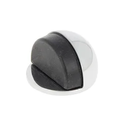 Butée de porte à fixer au sol CHRISLIGNE alu chromé, L.4 x H.3 x l.4 cm