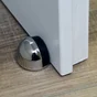 Butée de porte à fixer au sol CHRISLIGNE alu chromé, L.4 x H.3 x l.4 cm