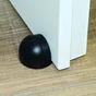 Butée de porte de sol CHRISLIGNE Demi-lune aluminium mat noir Diam.4 x H.3 cm