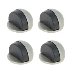Butée de porte à fixer au sol CHRISLIGNE alu nickelé gris, L.4 x H.3 x l.4 cm