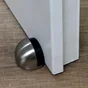 Butée de porte à fixer au sol CHRISLIGNE alu nickelé gris, L.4 x H.3 x l.4 cm