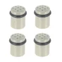 4 Butées de porte à fixer au sol 4 cm alu nickel LOUNA