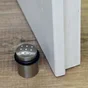4 Butées de porte à fixer au sol 4 cm alu nickel LOUNA