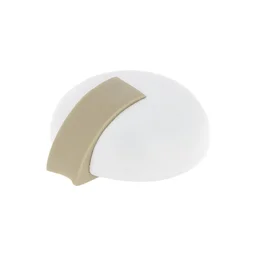 Butée de porte à fixer au sol CHRISLIGNE bois peint blanc L. 5.1 x H. 2 x l. 4.8 cm
