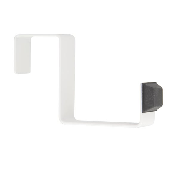 Butée de porte amovible CHRISLIGNE acier blanc L.12 x H.6.7 x l.2 cm