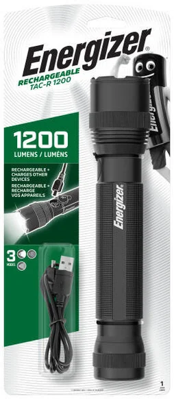 Lampe torche rechargeable 3 modes 1200 lm noire ENERGIZER