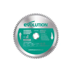 Lame en carbure de tungstène pour aluminium, EVOLUTION, 80 dents, alésage 20mm diam. 255 mm