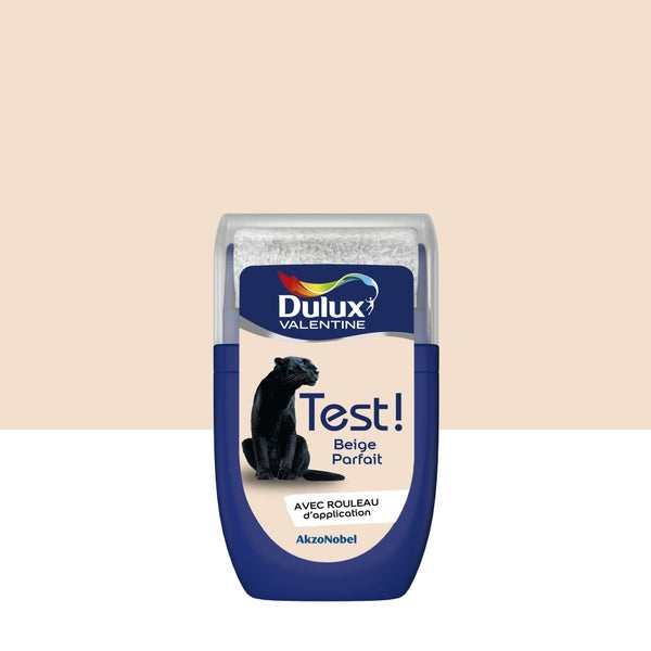 Testeur peinture beige parfait satine Creme de couleur DULUX VALENTINE 30 ml