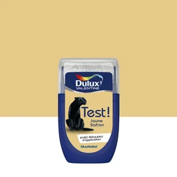 Testeur peinture satiné, DULUX VALENTINE Crème de couleur, jaune safran, 30 ml