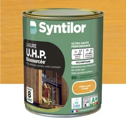 Lasure SYNTILOR U.H.P. biosourcee nature protect 8 ans chêne clair satiné 1 L