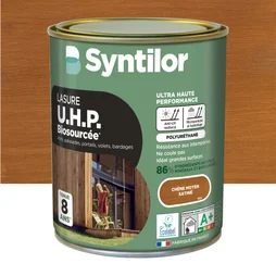 Lasure SYNTILOR U.H.P. biosourcee nature protect 8 ans chêne moyen satiné 1 L