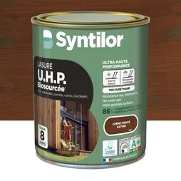 Lasure SYNTILOR U.H.P. biosourcee nature protect 8 ans chêne fonce satiné 1 L