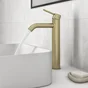 Mitigeur lavabo doré brossé, SENSEA Mia XL