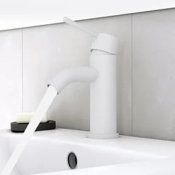 Mitigeur lavabo blanc mat, SENSEA Mia M