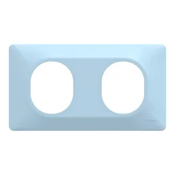 Plaque double Ovalis, SCHNEIDER ELECTRIC, bleu azurin