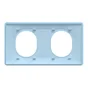 Plaque double Ovalis, SCHNEIDER ELECTRIC, bleu azurin