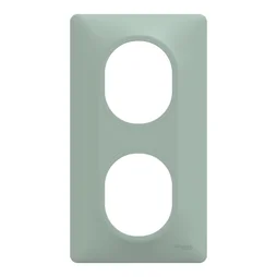 Plaque double verticale Ovalis, SCHNEIDER ELECTRIC, sauge