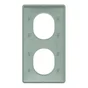 Plaque double verticale Ovalis, SCHNEIDER ELECTRIC, sauge