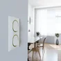 Plaque double verticale Ovalis, SCHNEIDER ELECTRIC, blanc bague effet laiton