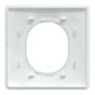 Plaque simple Ovalis, SCHNEIDER ELECTRIC, blanc bague effet laiton