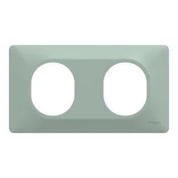 Plaque double Ovalis, SCHNEIDER ELECTRIC, sauge
