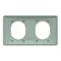 Plaque double Ovalis, SCHNEIDER ELECTRIC, sauge