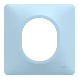 Plaque simple Ovalis, SCHNEIDER ELECTRIC, bleu azurin