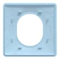 Plaque simple Ovalis, SCHNEIDER ELECTRIC, bleu azurin