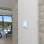 Plaque simple Ovalis, SCHNEIDER ELECTRIC, bleu azurin