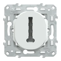 Prise téléphone à assembler Ovalis, SCHNEIDER ELECTRIC, blanc