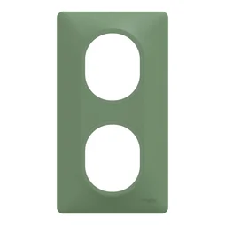Plaque double verticale Ovalis, SCHNEIDER ELECTRIC, vert foret