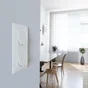 Plaque double verticale Ovalis, SCHNEIDER ELECTRIC, blanc bague argent chrome