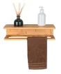 Etagère porte serviette fixation au choix Inbara 40cm bambou WENKO