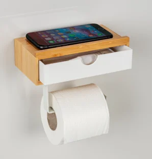 Dérouleur papier WC Inbara à coller beige