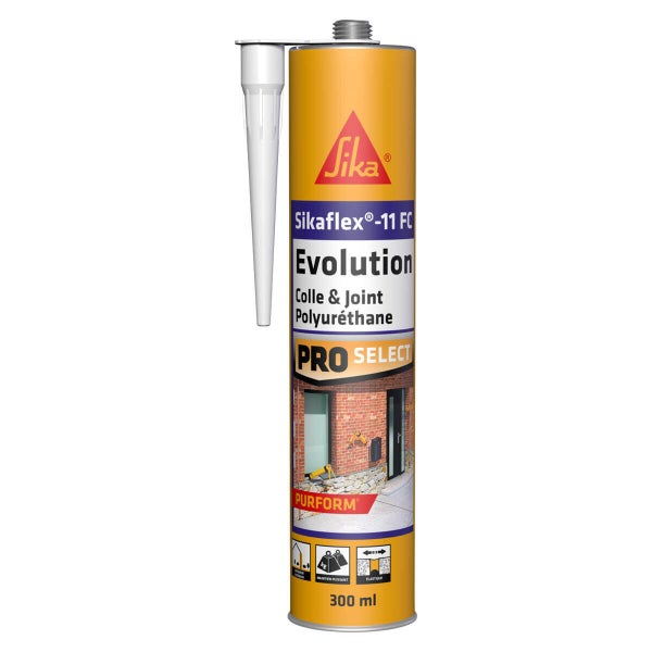 Colle joint polyurethane sikaflex-11fc evolution blanc cart 300ml