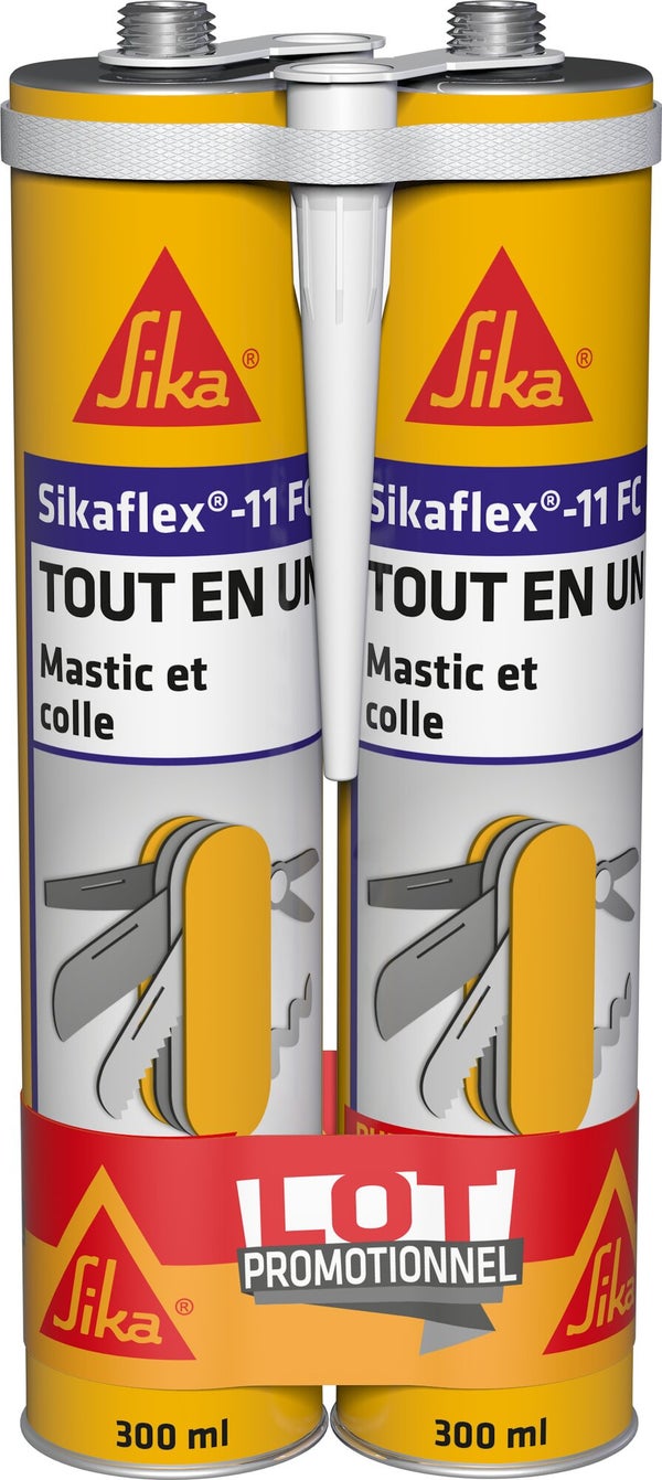 Colle joint polyurethane sikaflex-11fc evolution blc cart 300ml x2